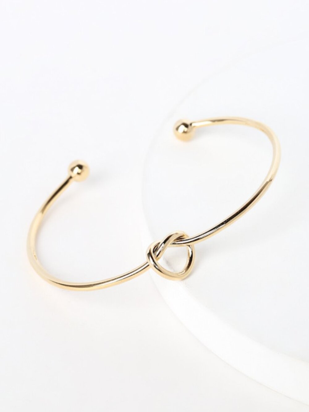 Lulus Let's Tie The Knot Gold Bracelet